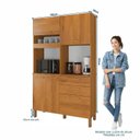 Ver imagem 3 de Armário de Cozinha 5 Portas e 2 Gavetas 100% MDF Viena Cinamomo Yescasa Marrom