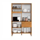 Ver imagem 6 de Armário de Cozinha 5 Portas e 2 Gavetas 100% Mdf Viena Cinamomo Espresso Móveis