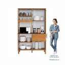Ver imagem 5 de Armário de Cozinha 5 Portas e 2 Gavetas 100% MDF Viena Cinamomo Yescasa Marrom