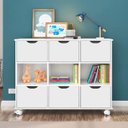 Ver imagem 2 de Kit 2 Nichos Organizadores com Rodízios Toys 6 Gavetas Branco - Mpozenato
