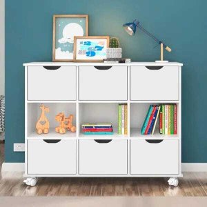 Nicho Organizador com Rodízios Toys 6 Gavetas Branco - Mpozenato