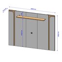 Ver imagem 2 de Painel para TV Terra Nobre 75 Polegadas 180cm MDP Off White Naturalle Bechara Móveis