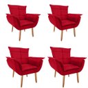 Ver imagem 1 de Kit 4 Poltronas Opala GatMagazine-Suede Vermelho