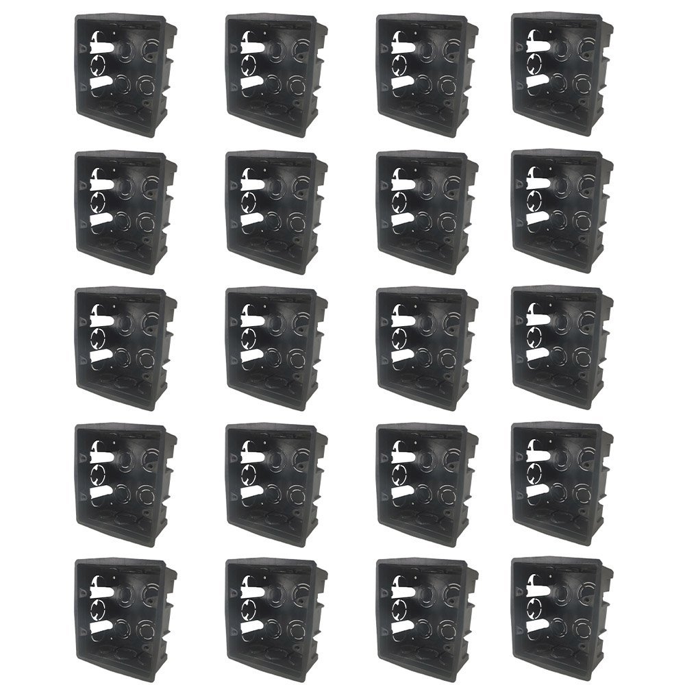 Caixa de Luz 4X4 Embutir Fio Kit 20 Caixinhas Interruptor Tomada Parede Casa Segurança Proteçao Obra - 1