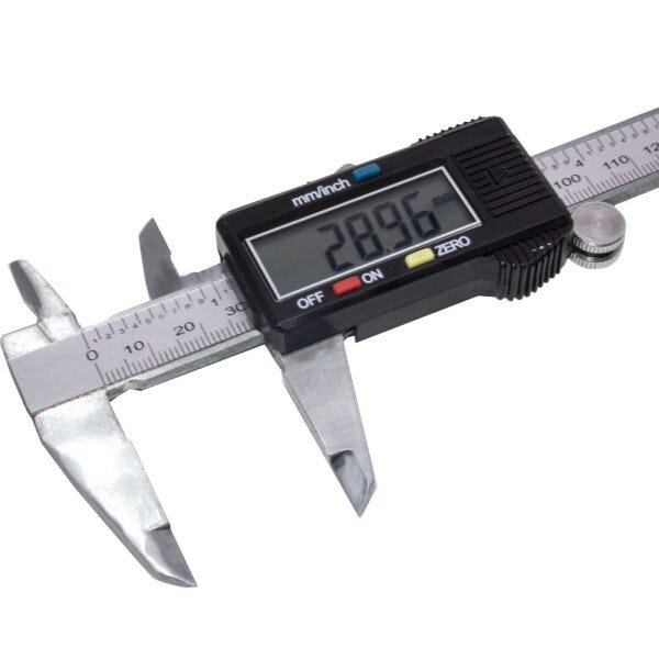 Paquímetro Digital Profissional Relógio 150mm Metal Inox - 1