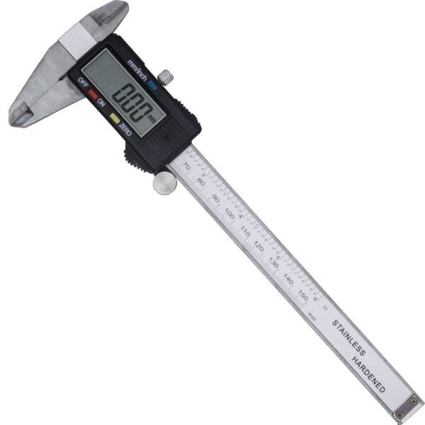 Paquímetro Digital Profissional Relógio 150mm Metal Inox - 3