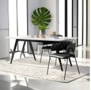 Ver imagem 2 de Conjunto 2 Cadeiras C&m Decor Veneza Couro Preto Metal