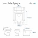 Ver imagem 4 de Assento Sanitário Poliéster Belle Epoque Branco para vaso Deca 1.6gpf 6lpf