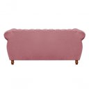Ver imagem 3 de Sofá Realeza 3 Lugares Fixo 196cm Rosa Suede Bella Decor Clássico