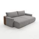 Ver imagem 4 de Sofá Cama 3 Lugares 2,30m Modelo Belissimo Design Orgânico Cinza