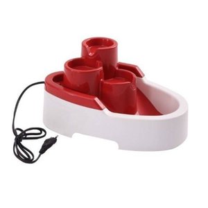 Fonte Bebedouro Para Cães E Gatos Água Corrente Com 3 Quedas Durapets Durafont Bivolt Vermelha