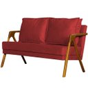 Ver imagem 2 de Namoradeira Marilia Decorativa Recepção - Veludo Vermelho