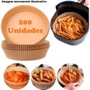 Ver imagem 3 de [200 Unidades] Formas Descartáveis para Assar Cozinhar Antiaderente para Airfryer