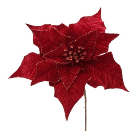 Flor Decorativa Poinsettia Vermelha 29 Cm | Formosinha