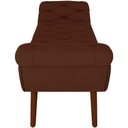 Ver imagem 7 de Kit Cabeceira Cama Box Casal 140cm Madrid com Puff Recamier Santorini Veludo Marrom