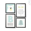 Ver imagem 1 de 4 Quadros Decorativos Infantil Escandinavo Urso da Montanha:preta