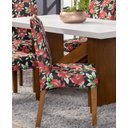 Ver imagem 3 de Kit Capa de Cadeira 6 Peças Sala de Jantar Protege o Estofado Renova o Visual Malha Gel Estampa 21 F