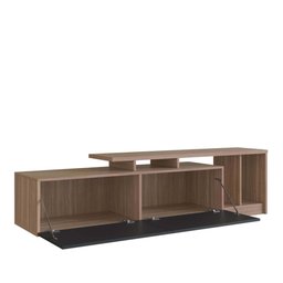 Rack Linea com 2 Portas e Nichos para Televisor 50 Polegadas Nova Móbile Montana Preto - 4