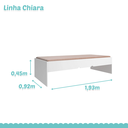 Ver imagem 3 de Conjunto Modulado Completo Chiara Quarto Infantil 4 Portas 2 Gavetas Branco Phoenix Baby