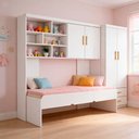 Ver imagem 1 de Conjunto Modulado Completo Chiara Quarto Infantil 4 Portas 2 Gavetas Branco Phoenix Baby