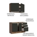 Ver imagem 6 de Armário de Cozinha Compacta 120cm Rustic/Preto Glamy Madesa 03
