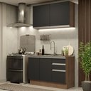 Ver imagem 1 de Armário de Cozinha Compacta 120cm Rustic/Preto Glamy Madesa 03