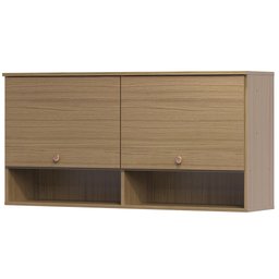 Armário Aéreo Leticia 120CM 2 Portas 2 Nichos Viber Móveis - 1