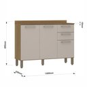 Ver imagem 4 de Balcão 120 Cm 3 Portas 2 Gavetas Luciane Helô