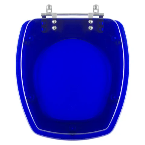 Assento Sanitário Poliester Thema Azul Translucido para vaso Incepa