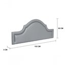 Ver imagem 3 de Cabeceira King Luxo 193X60 Cinza Tachas Fumê