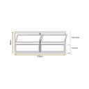 Ver imagem 4 de Vitro Basculante 2 Seções Brilhante 40x150 Linha Esmeralda Vidro Liso