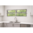 Ver imagem 6 de Vitro Basculante 2 Seções 40x150 Alumínio Brilhante Vidro Liso