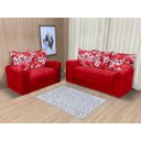 Ver imagem 1 de Sofá 2 e 3 Lugares Vermelho/floral 608/16 Chile