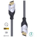 Ver imagem 1 de Cabo Hdmi 2.0 4k Ultra Hd 3d Conexao Ethernet Blindado em Nylon 2 Metros - H20b-2