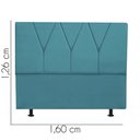 Ver imagem 2 de Cabeceira Estofada Queen 160CM Jade Suede Azul Turquesa - D A DECOR D&A Decor