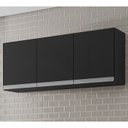 Ver imagem 2 de Armario Aereo 120 cm 3 Portas Andreia Preto REAJL Moveis