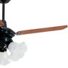 Ventilador de Teto 3 Lâmpadas Tulipa Loren Sid Preto com Controle Remoto - 220V - 4