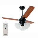 Ver imagem 1 de Ventilador de Teto 3 Lâmpadas Tulipa Loren Sid Preto com Controle Remoto - 127v