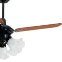 Ver imagem 3 de Ventilador de Teto 3 Lâmpadas Tulipa Loren Sid Preto com Controle Remoto - 127v
