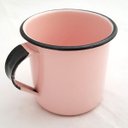Ver imagem 4 de Caneca Esmaltada Xícara de Café Chá 400ml Caneca Agata Caneca Rosa