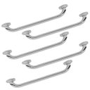 Ver imagem 1 de Barra Alça Apoio 30 Cm Inox Kit 5 Uni Segurança Pcd Idoso Gestante Cadeirante Acessibilidade Box Esc