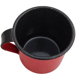 Caneca Esmaltada Xícara de Café Chá 400ml Caneca Agata Caneca Vermelha - 2