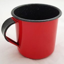 Caneca Esmaltada Xícara de Café Chá 400ml Caneca Agata Caneca Vermelha - 4