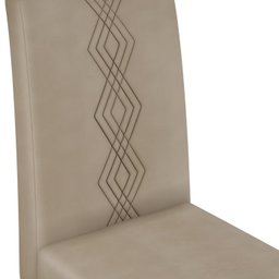 Conj Sala Jantar 170x90 Kiyas Carv Nob Off White Veludo Kraft DJ Moveis - 10