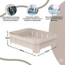 Ver imagem 3 de Escorredor de Louça Trium Plástico Vazado Pia Cozinha Pratos Talheres Plástico 40x31x12 Bege ou