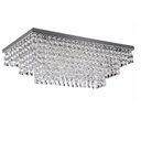 Ver imagem 1 de Plafon Retangular de Cristal Transparente Base Inox 60x30