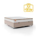 Ver imagem 3 de Cama Box Baú Casal Queen 158x198x68cm Branco / Bege