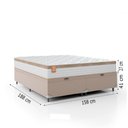 Ver imagem 6 de Cama Box Baú Casal Queen 158x198x68cm Branco / Bege