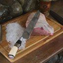 Ver imagem 4 de Faca e Chaira para Churrasco Aço Inox 8" Cabo de Osso Madeira