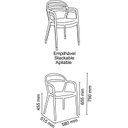 Ver imagem 1 de Kit 2 Cadeiras Plastica Monobloco com Bracos Sissi Amarela Tramontina